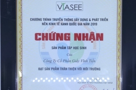 Công Ty Cổ Phần Giấy Vĩnh Tiến - Sản phẩm Thân Thiện với Môi Trường 2019