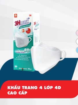 3HMASK - KHẨU TRANG 4 LỚP 4D CAO CẤP (Thùng)