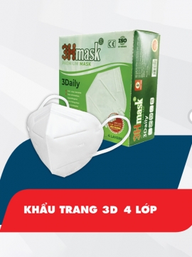 KHẨU TRANG 3D 4 LỚP